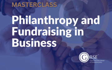 Philanthropy and fundraising in business.